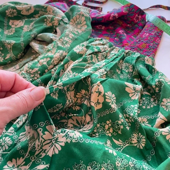 Natural Life Boho Forest Fairy Smocked Dress Women Medium Festival Summer Beach - Picture 10 of 12